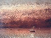 Gustave Courbet Sunset on Lake Geneva oil painting